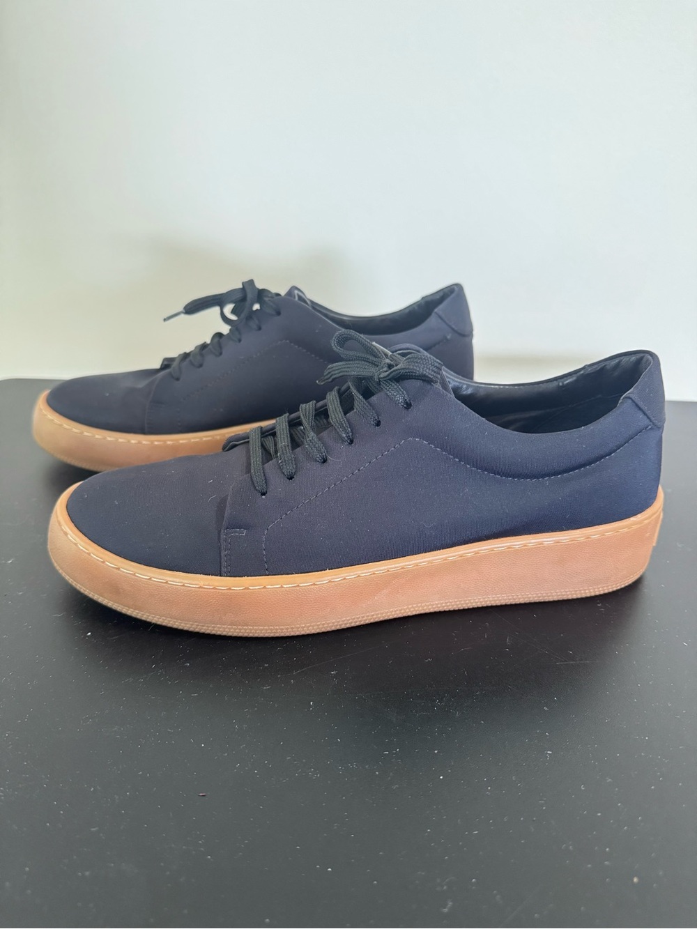 Jenni Kayne Black Canvas Sneakers with Tan Gum Sole